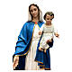Statua Madonna con bambino 170 cm vetroresina dipinta occhi vetro s2