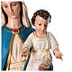 Statua Madonna con bambino 170 cm vetroresina dipinta occhi vetro s6