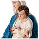 Statua Madonna con bambino 170 cm vetroresina dipinta occhi vetro s8