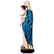Statua Madonna con bambino 170 cm vetroresina dipinta occhi vetro s9