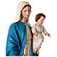 Statua Madonna con bambino 170 cm vetroresina dipinta occhi vetro s12