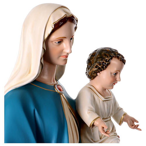 Mary and Child Jesus statue, 67 inc painted fiberglass glass eyes 10