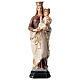 Statue of Our Lady of the Carmine in painted resin 34 cm s1