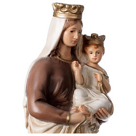 Estatua Virgen del Carmen 34 cm fibra de vidrio pintada