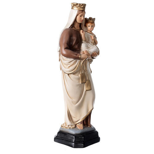 Estatua Virgen del Carmen 34 cm fibra de vidrio pintada 4