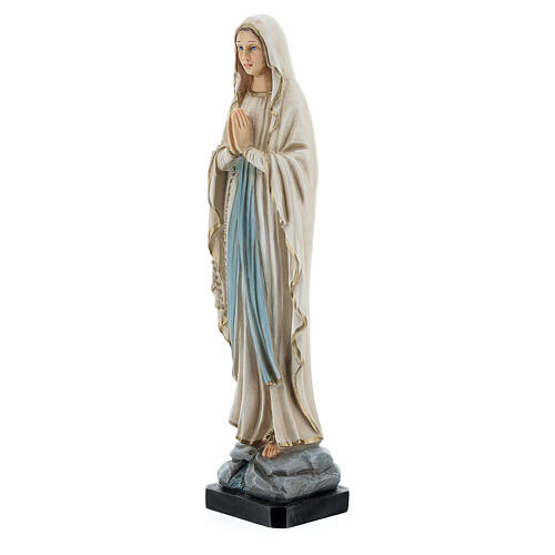 Estatua Virgen de Lourdes 20 cm resina pintada 2