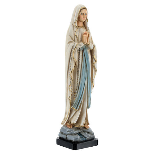 Estatua Virgen de Lourdes 20 cm resina pintada 3