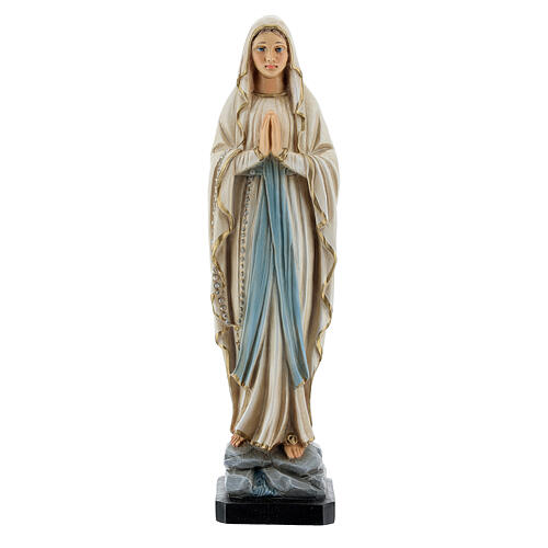 Statue Notre-Dame de Lourdes résine peinte 20 cm 1