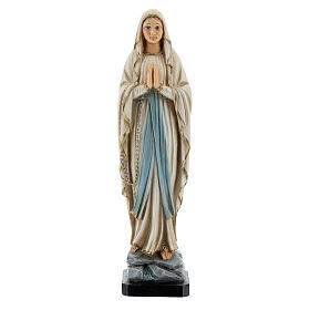 Statua Madonna di Lourdes 20 cm resina dipinta