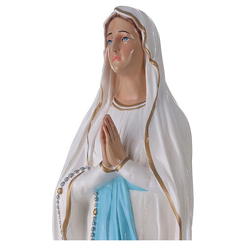 Statue of Our Lady of Lourdes in glossy fibreglass 75 cm FOR EXTERNAL USE 4