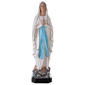 Estatua Virgen de Lourdes 75 cm fibra de vidrio lúcida PARA EXTERIOR