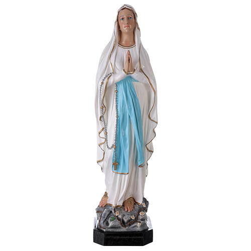 Estatua Virgen de Lourdes 75 cm fibra de vidrio lúcida PARA EXTERIOR 1