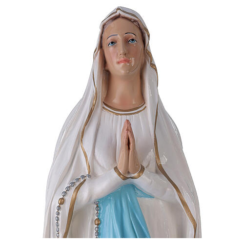 Estatua Virgen de Lourdes 75 cm fibra de vidrio lúcida PARA EXTERIOR 2