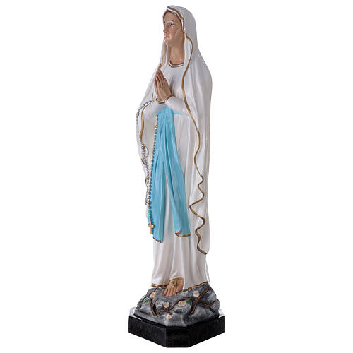 Statue of Our Lady of Lourdes, 75 cm shiny fiberglass FOR OUTDOORS 3