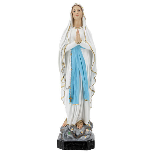 Estatua Virgen de Lourdes 75 cm fibra de vidrio pintada 1