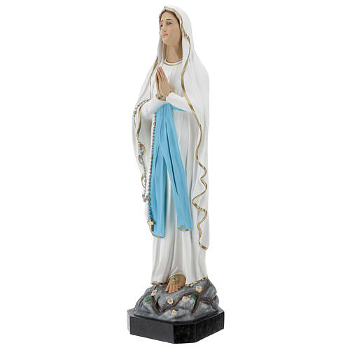 Estatua Virgen de Lourdes 75 cm fibra de vidrio pintada 3