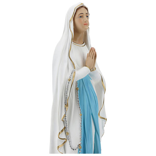 Nossa Senhora de Lourdes 75 cm fibra de vidro pintada brilhante 4