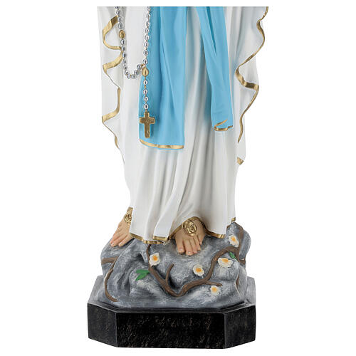 Nossa Senhora de Lourdes 75 cm fibra de vidro pintada brilhante 6