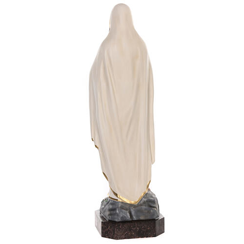 Estatua Virgen de Lourdes fibra de vidrio 130 cm pintada ojos de cristal 10