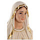 Estatua Virgen de Lourdes fibra de vidrio 130 cm pintada ojos de cristal s2