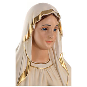 Statue Notre-Dame de Lourdes fibre de verre 130 cm peinte avec oeil de verre