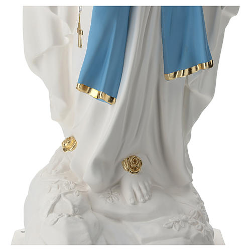 Estatua Virgen de Lourdes fibra de vidrio 130 cm blanca PARA EXTERIOR 6