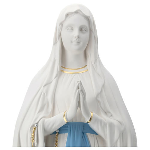 Statua Madonna di Lourdes vetroresina 130 cm bianca PER ESTERNO 2