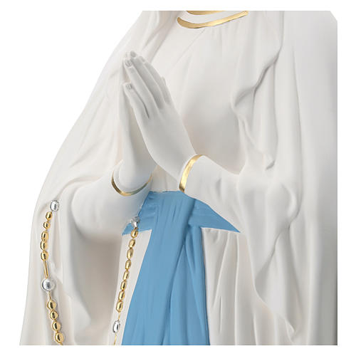 Statua Madonna di Lourdes vetroresina 130 cm bianca PER ESTERNO 4