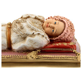 Statue of Baby Mary in painted resin 30 cm