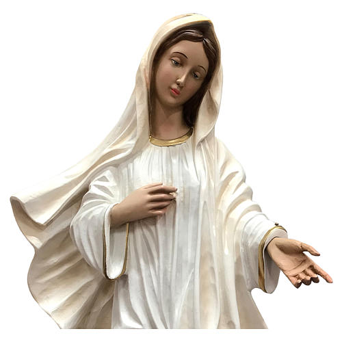 Estatua Virgen de Medjugorje 60 cm fibra de vidrio pintada 2