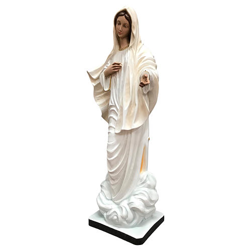 Estatua Virgen de Medjugorje 60 cm fibra de vidrio pintada 3