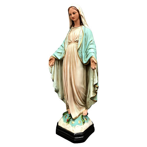 Estatua Virgen Milagrosa 40 cm fibra de vidrio pintada 3
