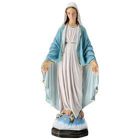Estatua Virgen Milagrosa 50 cm fibra de vidrio pintada