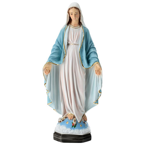 Estatua Virgen Milagrosa 50 cm fibra de vidrio pintada 1