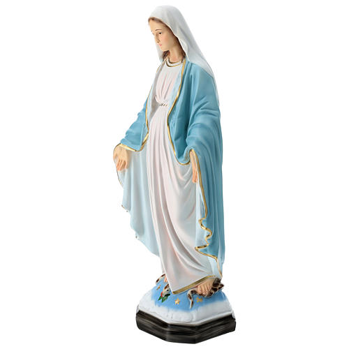 Estatua Virgen Milagrosa 50 cm fibra de vidrio pintada 4