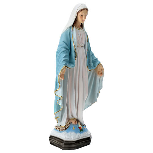 Estatua Virgen Milagrosa 50 cm fibra de vidrio pintada 5