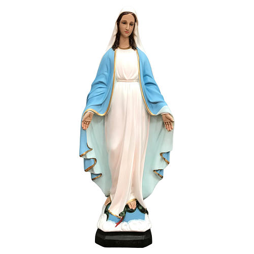 Estatua Virgen Milagrosa 60 cm fibra de vidrio pintada 1