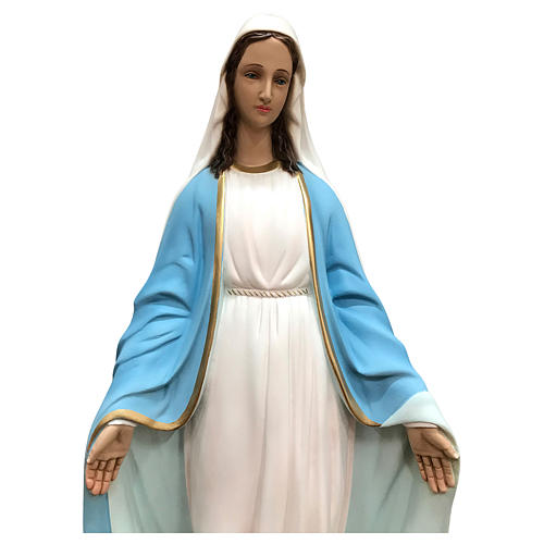 Estatua Virgen Milagrosa 60 cm fibra de vidrio pintada 2