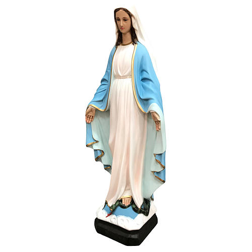 Estatua Virgen Milagrosa 60 cm fibra de vidrio pintada 3
