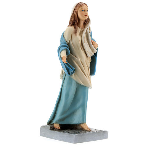 Statua Madonna di Nazareth 30 cm resina dipinta 4