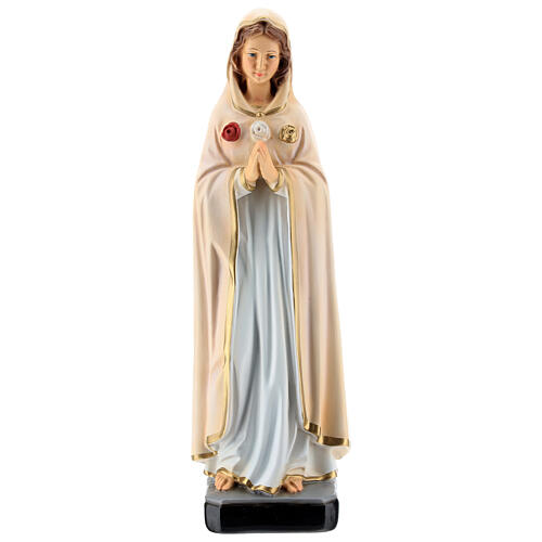 Estatua Virgen Rosa Mística resina 30 cm pintada 1