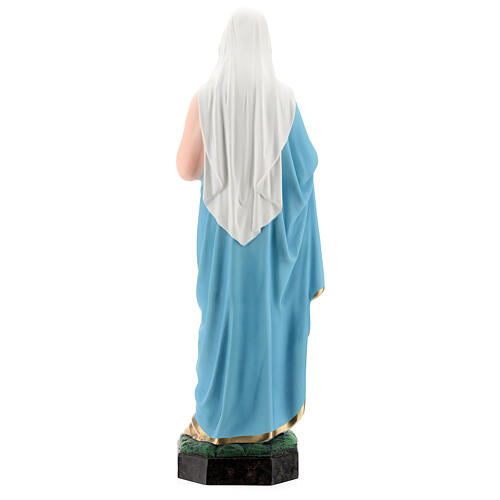 Estatua Virgen Sagrado Corazón de María fibra de vidrio 65 cm pintada 5