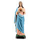 Estatua Virgen Sagrado Corazón de María fibra de vidrio 65 cm pintada s1