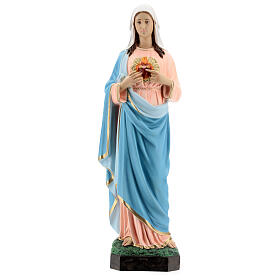 Imagem Sagrado Coração de Maria fibra de vidro pintada 65 cm