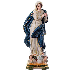Statue, Mariä Empfängnis, 145 cm, Glasfaserkunststoff, neapolitanischer Stil des 18 Jahrhunderts