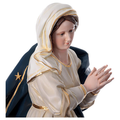 Estatua Virgen Inmaculada 145 cm fibra de vidrio pintada 4