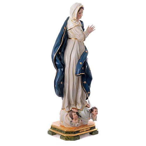 Nossa Senhora da Imaculada Conceição 145 Fibra de Vidro Pintada estilo napolitano 6