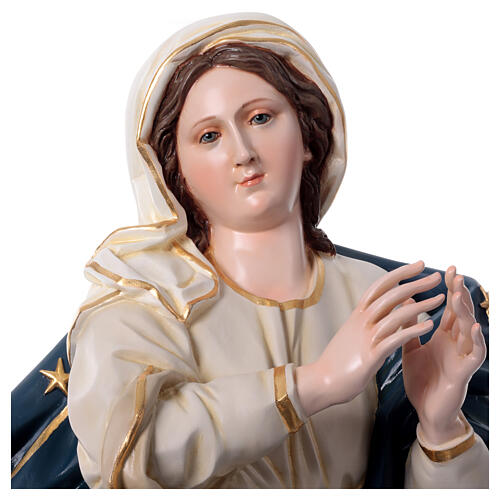 Nossa Senhora da Imaculada Conceição 145 Fibra de Vidro Pintada estilo napolitano 9