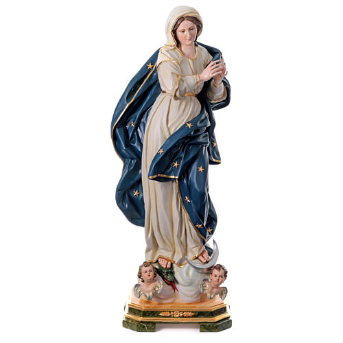 Immaculate Mary statue, 145 cm fiberglass 1700s Neapolitan 1