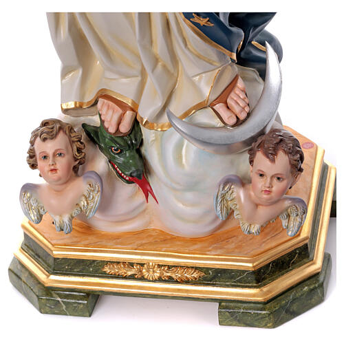 Immaculate Mary statue, 145 cm fiberglass 1700s Neapolitan 8